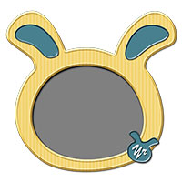 Bunny Ears Graphic Acrylic Ornament